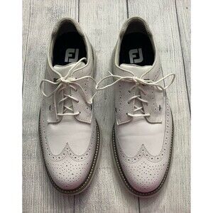 White FootJoy FJ Men’s Traditions Saddle Golf Shoes, 57910, Size Adult 10.5